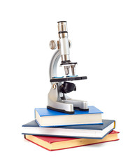 Microscope, books