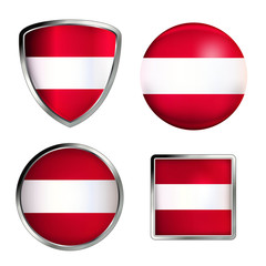 österreich flag icon set