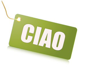 isolated ciao label © Luciano P.