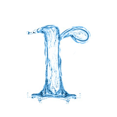 Obraz na płótnie Canvas One letter of water alphabet
