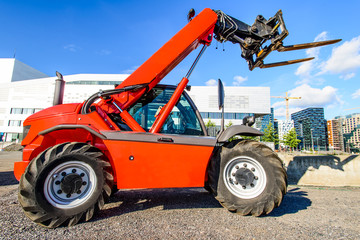 red  skid steer