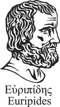 Ancient classical Greek tragedian Euripides.