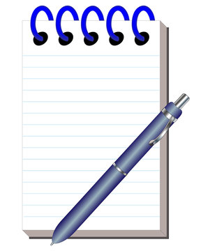 clean note pad with handle for writing
