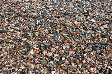 Pebbles stone floor texture background
