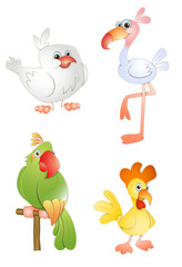 Naklejka premium Cartoon Vector Birds
