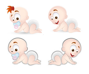 Crawling Baby Vector