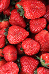 fresh fruits - juicy strawberries