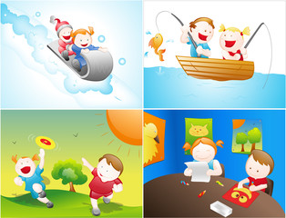 Kids Vector Backgrounds