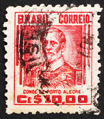 Postage stamp Brazil 1941 Count of Porto Alegre