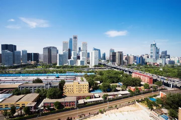 Zelfklevend Fotobehang landschap van moderne stad, Peking © zhu difeng