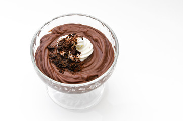 Dark chocolate pudding