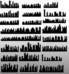 Skylines Silhouettes Shapes and Vectors