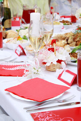 Table with dinner