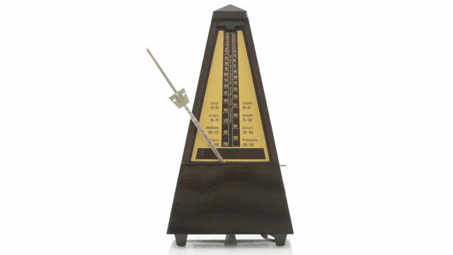 Music lesson: metronome playing at 120 bpm. With sound.