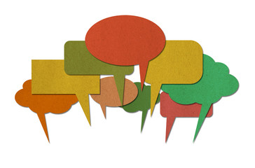 Paper speech bubbles 