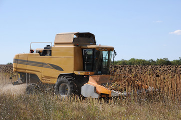 Obraz premium Agricultural machinery, work in the field.