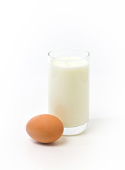 milk and eggs isolated 