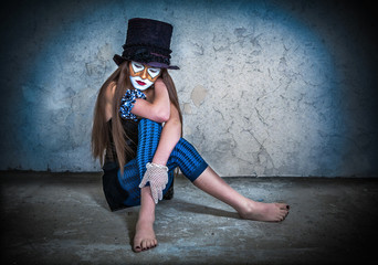 Portrait scary monster clown