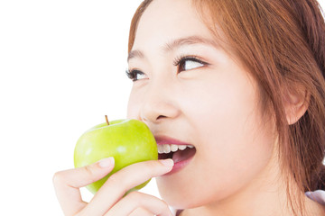 Woman Eating Apple