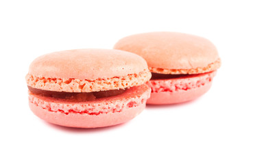 Two pink macaroons