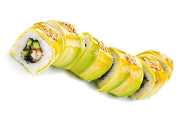 Cucumber Maki Sushi made of Crab Meat, Cheese