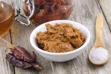 home made tomato pesto with spices