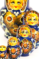 Russian doll matrioska isolated on white background 