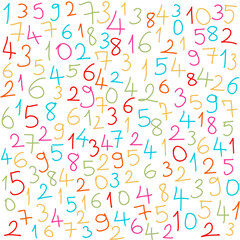 Fototapeta na wymiar Colorful numbers