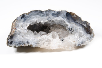 Fototapeta premium Glücksgeode Querschnitt durchleuchtet