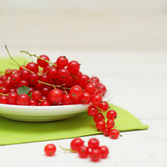 Berry - redcurrant, organic food on background
