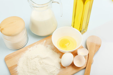 Different products to make bread