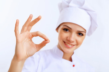 Young cook preparing food