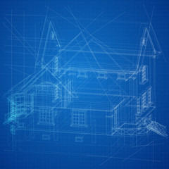 Urban Blueprint (vector). Architectural background
