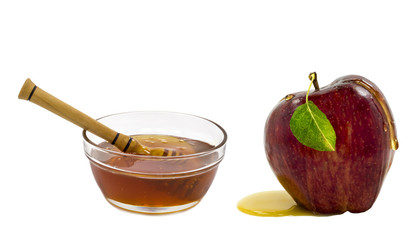 Honey and apple are symbols of Jewish New Year - rosh hashnah