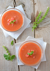 Watermelon gazpacho