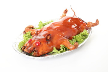 roasted pig, chinese food
