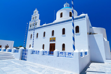 Church of Oia town at Santorini island, Greece