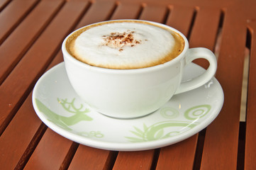 A cup of Capuchino coffee