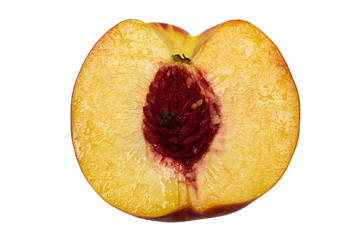 half of a peach