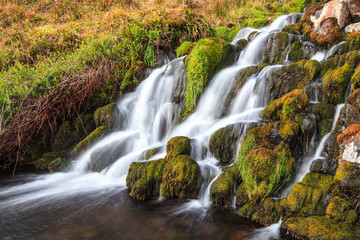 Waterfall in the mountains of Scotland