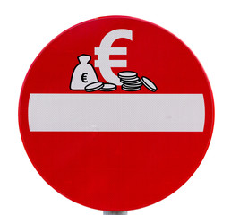 No Euro currency entry traffic sign