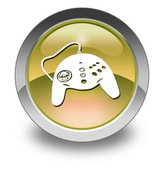 Yellow Glossy Pictogram 