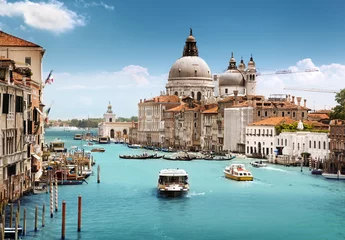 Acrylic prints Mediterranean Europe Grand Canal and Basilica Santa Maria della Salute, Venice, Italy