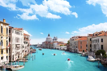 Rolgordijnen Canal Grande en de basiliek Santa Maria della Salute, Venetië, Italië © Iakov Kalinin