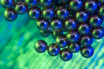 Little blue green Metallic Magnetic balls