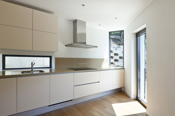 Fototapeta na wymiar interior new house, modern kitchen