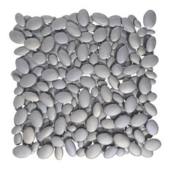 stones on a white background