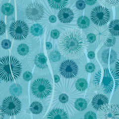 seamless pattern of flower algal