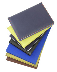 Stack of books isolated on white background with clipping path