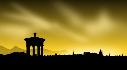 Silhouette - Edinburgh - obrazy, fototapety, plakaty